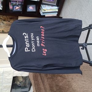 Black t-shirt, long sleeve, Youth 10/12